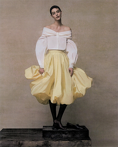 NUVOLA 奶油黄云朵裙