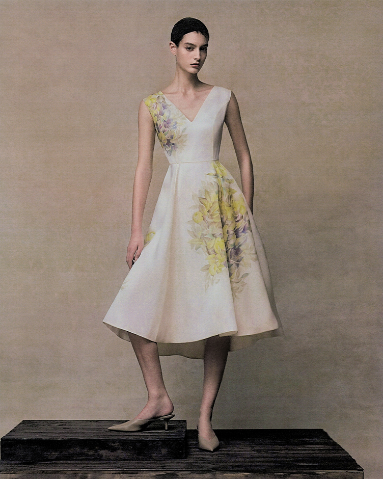 TULIP 欧根纱印花礼服裙